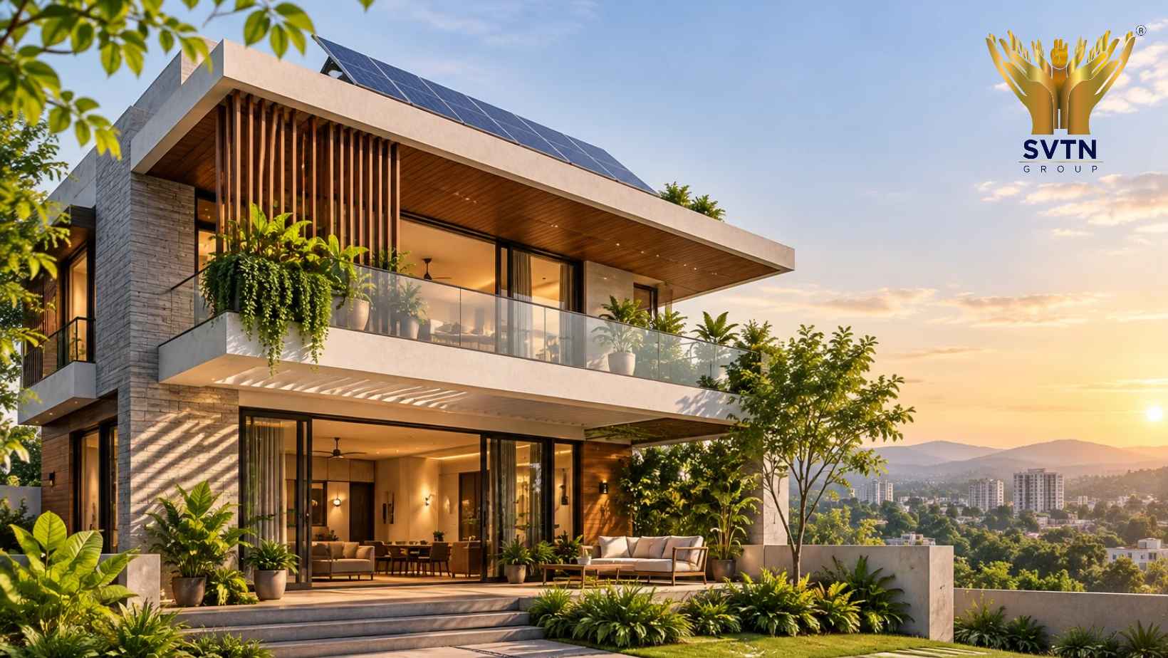 Energy-efficient home design in Pune with sustainable construction and modern architectural planning